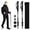 Black(Quick Lock), variant on IC ICLOVER Pair 2 Trekking Walking Hiking Sticks Poles Quick Lock Adjustable Alpenstock 25.5" to 64.9" for All Heights, Durable & Lightweight Aluminum, Black