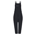 thumbnail image 3 of Cameland Plus Size Women Casual Jumpsuits Cold Shoulder Capris Pants Solid Suspender Straight Leg Pockets Rompers, 3 of 4