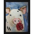 thumbnail image 2 of Nichole Lorenzen 12x14 Black Modern Wood Framed Wall Art Titled - Farm Animal Pig 1, 2 of 6