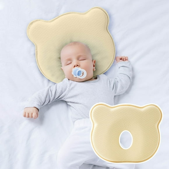 Fundas de almohada, fundas de almohada, fundas de almohada decorativas y soporte para el cuello, ropa de cama de cuna de algodón de malla 3D transpirable, reposacabezas para cochecitos para bebés y ni