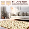 thumbnail image 2 of Flatwoven High Traffic Area Rug, Timeless Classic Lattice With Detailed Floral And Leaf Embellishments, Non Slip, Stain Resistant, Washable Area Rugs for Living Room, Bedroom(Beige, 3X5), 2 of 8