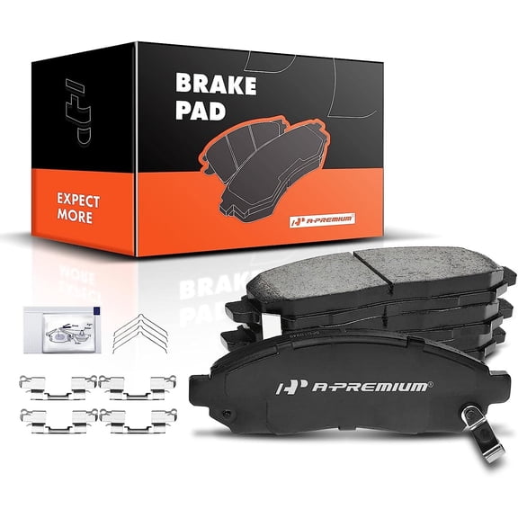 A-Premium Front Ceramic Disc Brake Pads Set Compatible with Select Nissan and Suzuki Models - Frontier 2005-2019 Pathfinder 2005-2012 Xterra 2005-2015 Equator 2009-2012 with Hardware 4 Pcs
