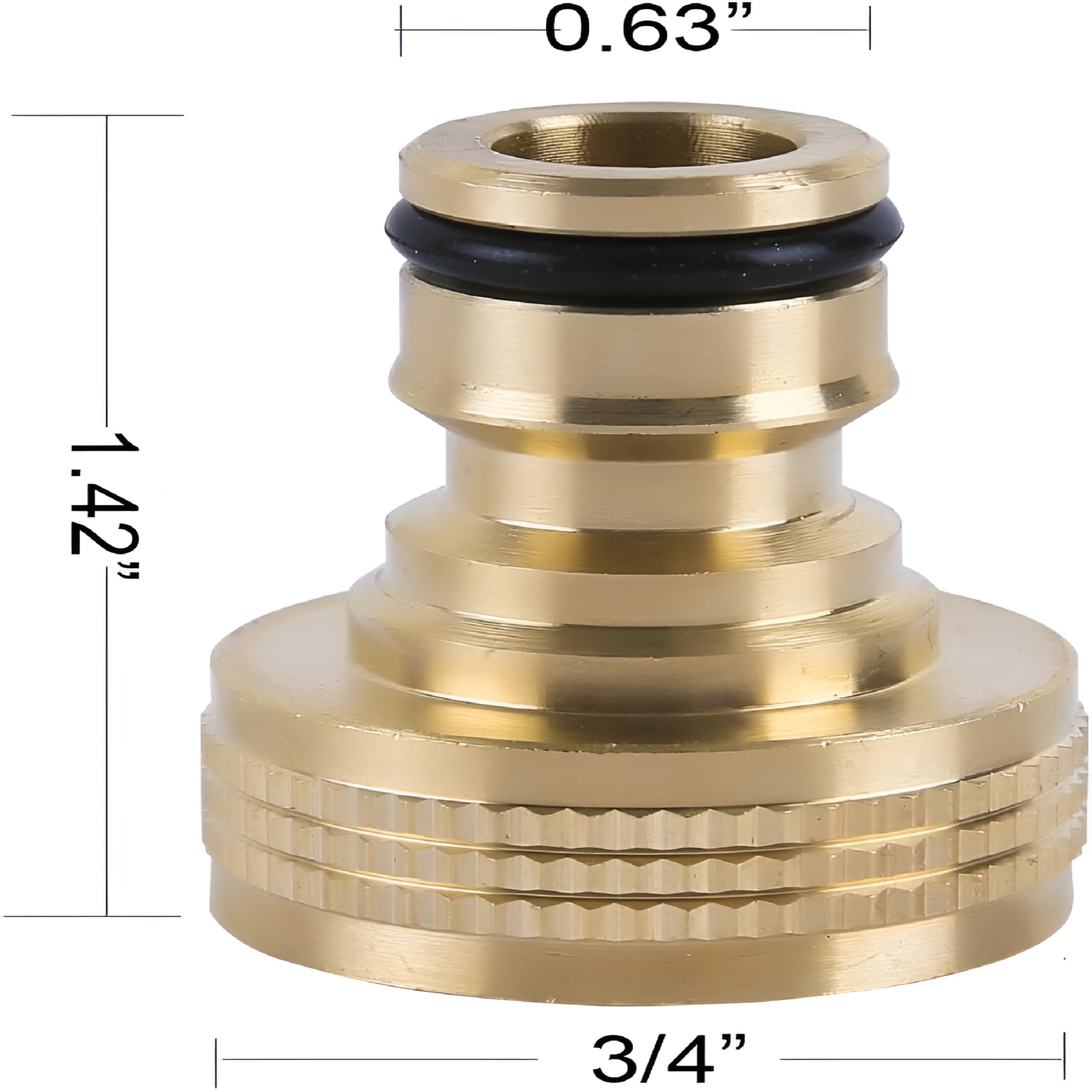 ZHZFKQ Garden Hose Quick Connector Water Hose Connect Garden Hose Connectors Brass Hose Connectors Quick Connect Fittings 3/4" Solid Brass 6 Sets