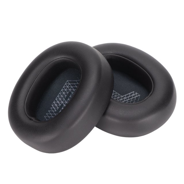 Almohadillas de repuesto Bling Bling para los oídos de espuma viscoelástica y cuero proteico color negro