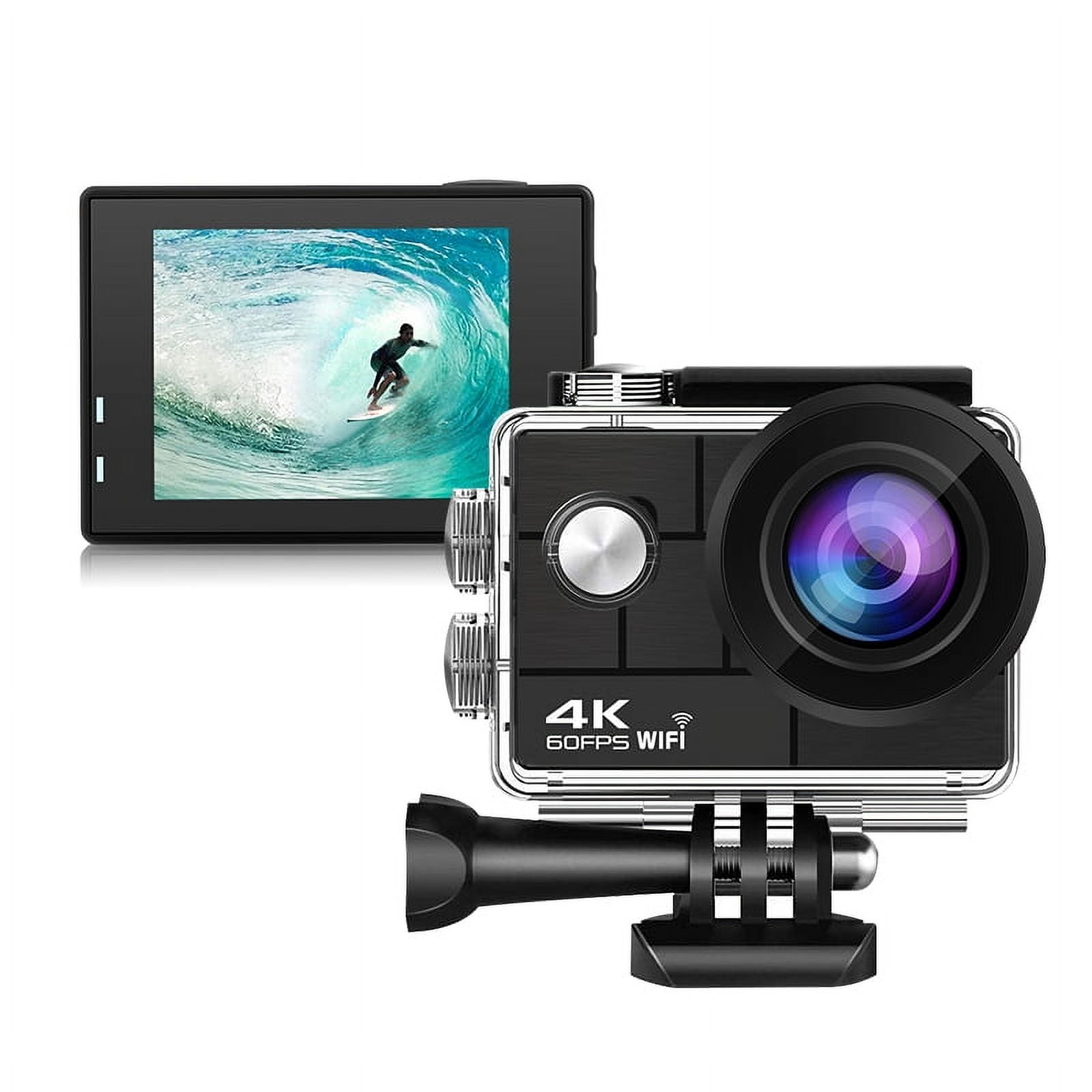 Action Camera, 24MP Wifi Ultra HD 4K 60fps 2.0 inch IPS Screen Sport Helmet Camera 30M, Waterproof Video Recording DV Cameras ,Wide USe