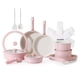thumbnail image 1 of Juego de utensilios de cocina SENSARTE de 24 piezas, cerámica antiadherente rosa, 1 of 7
