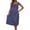 F-289Blue, variant on Summer Dresses For Women Sleeveless Spaghetti Strap Solid Color Lace Trim Midi Length Loose Fit Nightdress For Everyday Wear,Blue,One Size