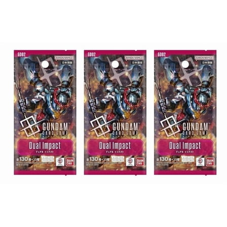 Gundam Card Game Booster Pack - Dual Impact (GD02) (Japanese) - 3 Packs - 18 Cards