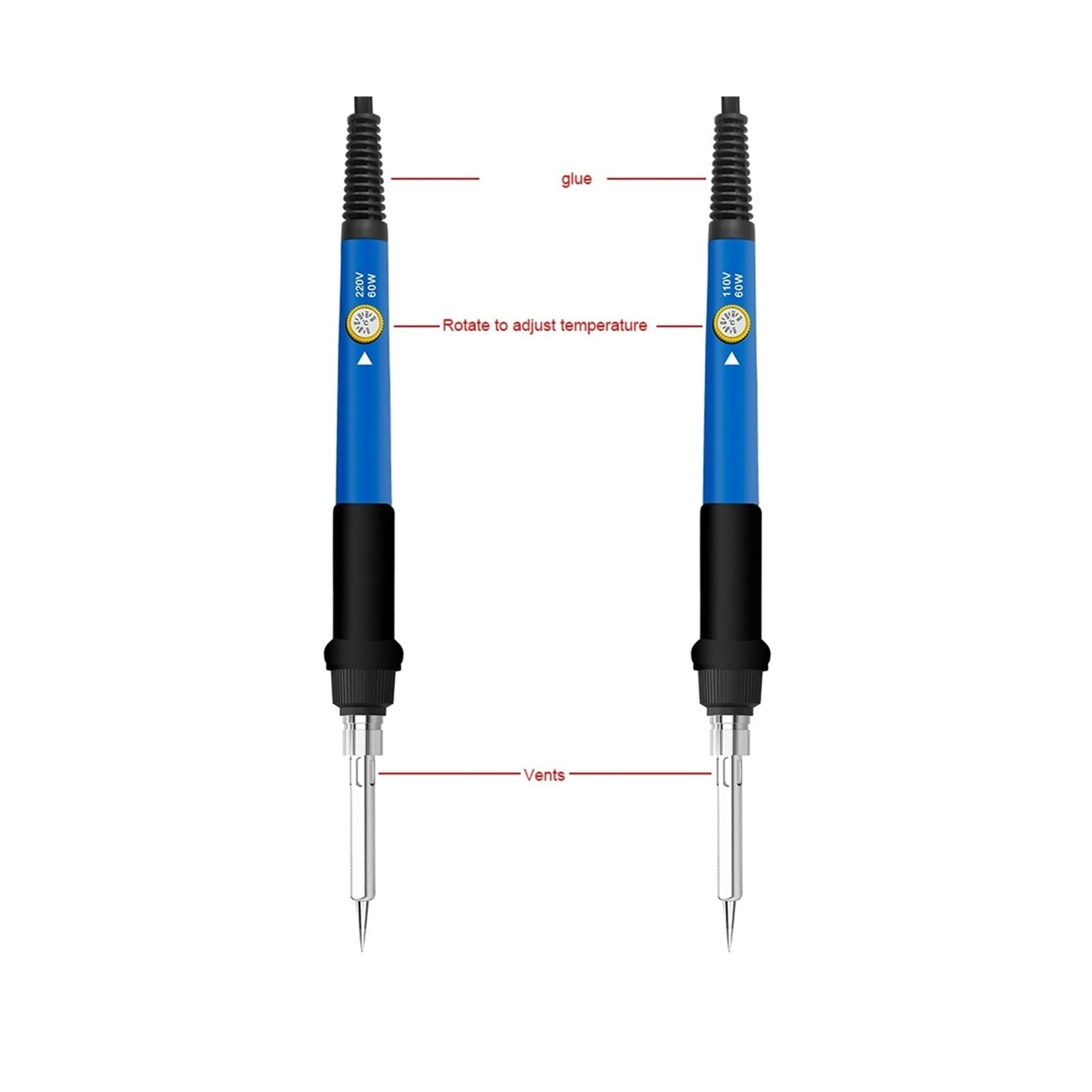 60W Soldering Iron Adjustable Temperature Electric Solder Iron,Rework Station Mini Handle Heat Pencil Welding Repair Tools,Welding Tools