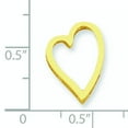 thumbnail image 2 of 14k Yellow Gold Polished Heart Design Chain Slide Pendant, 2 of 3