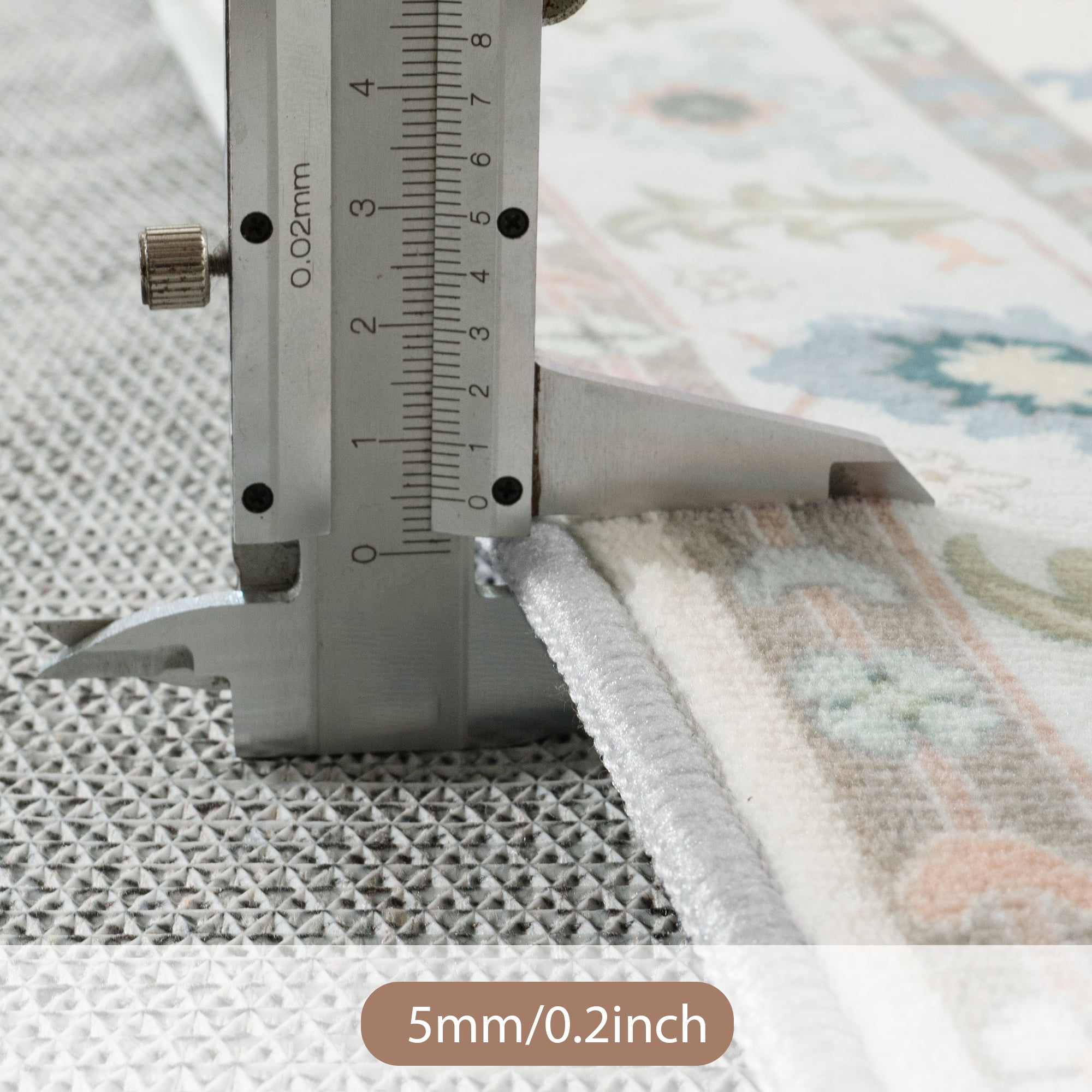 Lahome Decor 8'x10' Modern Oushak Washable Rugs,8x10ft Boho Area Rug for Living Room,Stain Resistant Soft Bedroom Rug, Ultra-Thin Cream Colorful Vintage Floral Rugs for Farmhouse Dining Room,Blue