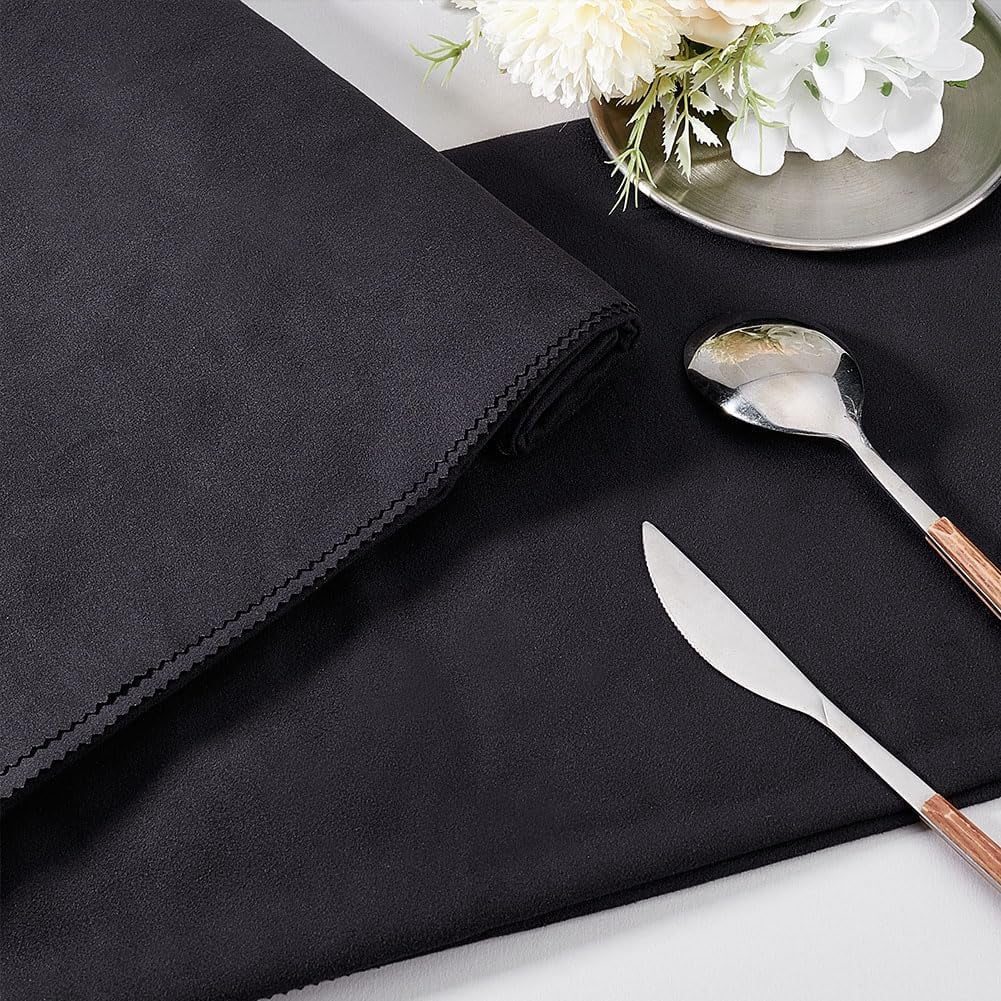 SUNNYCLUE 1.5x2m/ 6.6x4.8 ft Anti Tarnish Silver Cloth Black Anti Tarnish Cloth Luxury Silver Polishing Cloth Jewelry Cleaning Cloth Polishing Cloth for Silverware Flatware Storage