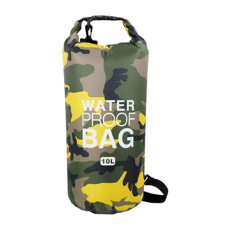 yotijar Dry Bag Roll-up Dry Bag Waterproof Fishing Bag Keeps Tackle Dry Storage 10L Shoulder Bag