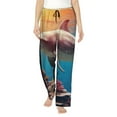 thumbnail image 2 of Lsque Underwater Plant Dolphin Print Women's Pajama Pants, Lounge Pant - Comfortable Home Wear,Elastic Waistband, Stylish Design-Medium, 2 of 9