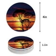 thumbnail image 1 of FMSHPON Merry Christmas Set of 8 Round Coaster for Drinks, Absorbent Ceramic Stone Coasters Cup Mat with Cork Base for Home Kitchen Room Coffee Table Bar Decor, 1 of 6