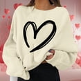 thumbnail image 2 of Valentines Sweatshirt Women Valentine Love Heart Graphic Long Sleeve Tshirts Valentine's Day Gifts Lover Loose Fit Outfit Blouses, 2 of 5