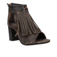thumbnail image 2 of Roper Womens Bettina Fringe Peep Toe Shootie Pumps Casual Shoes, 2 of 5