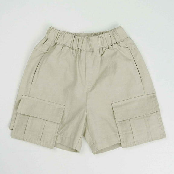 Little Boys Cargo Shorts for Kids Loose Casual Elastic Waist Drawstring Outdoor Shorts with Pocket Boys Shorts Size 3-4 Years Boys Clothes