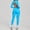 Blue, variant on Womens Long Sleeve Workout Jumpsuit Contouring Seams Backless Bodysuit Yoga Rompers Catsuit