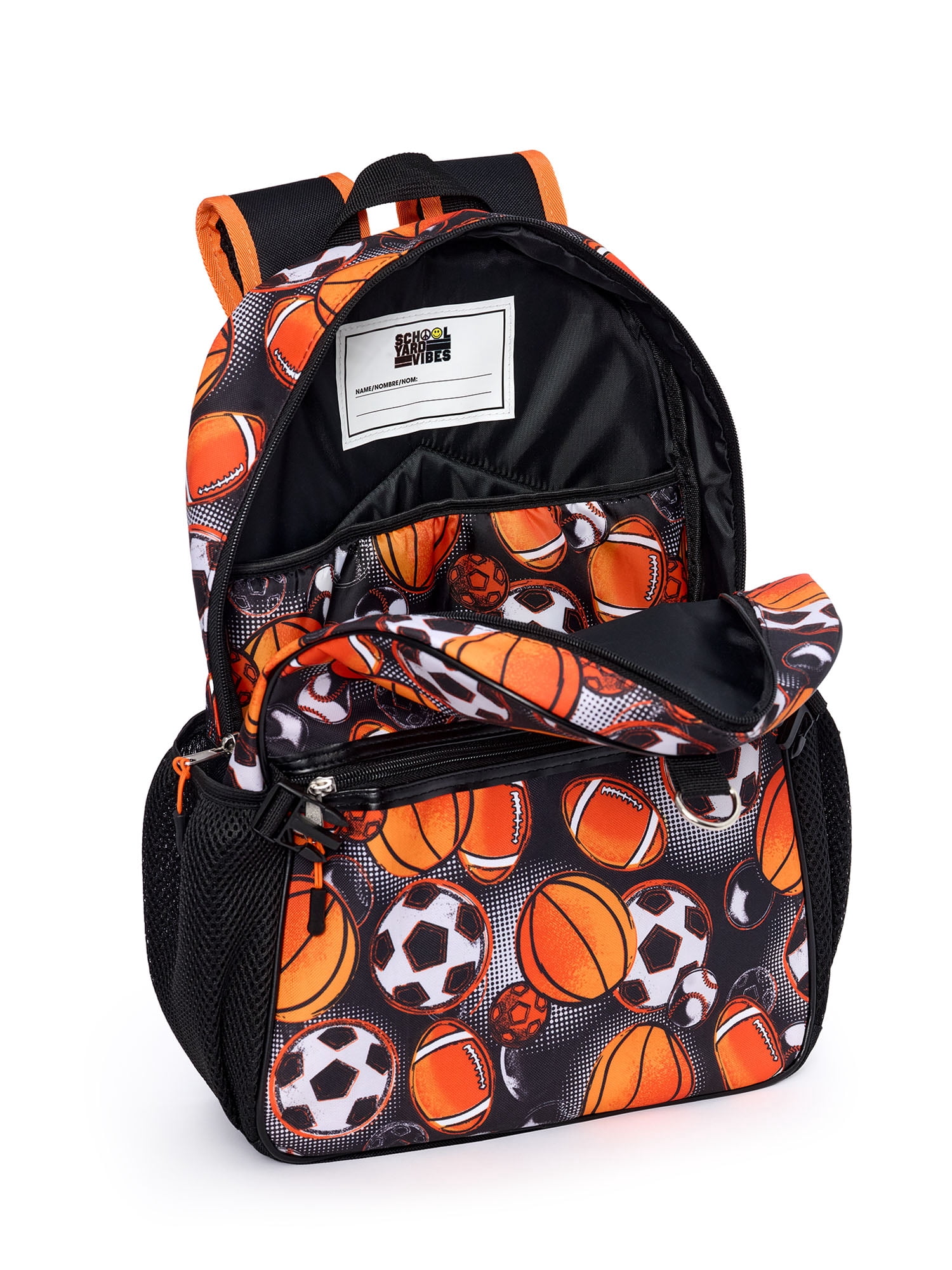 Schoolyard Vibes 17" 3 Piece Backpack Set with Headphones and Kids Lunch Box