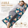 thumbnail image 4 of Body Pillow Cover - Soft Body Pillow Pillowcase, Cute Popcorn Expression Breathable Long Body Pillow Case Cover with Invisible Zipper 20x60in, 4 of 5