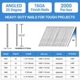 thumbnail image 2 of Finish Nails Meite, calibre 16, 20 grados, galvanizado, 2.5 pulgadas, 2000, 2 of 6