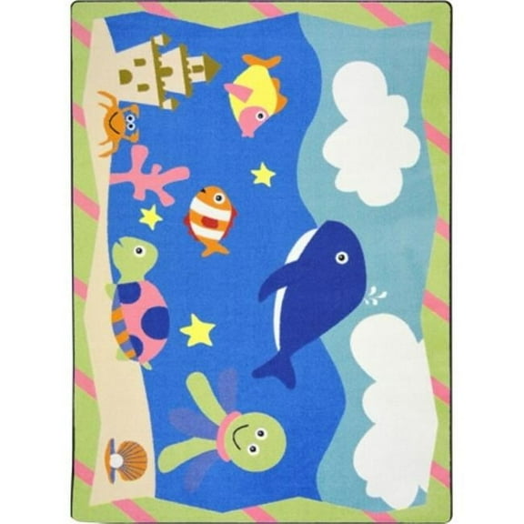 Kid Essentials Sea Babies Infants & Toddlers Rectangle Rugs  Multi Color - 3 ft. 10 in. x 5 ft. 4 in.