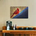 thumbnail image 5 of Rustic Red Bird Metal Sign – 12x16 Inch Tin Wall Art for Kitchen, Porch, Garden, and Living Room – Gift for Bird Lovers and Garden Enthusiasts, 5 of 8