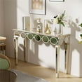 thumbnail image 4 of 47" Mirrored Console Table Rectangular Silver Entryway Table for Living Room, 4 of 13