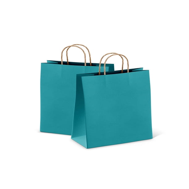 Download Pack Of 25 Dark Teal Shopping Paper Bags 8 X 4 75 X 10 5 Kraft Carrier Bags With Rope Handles For Shopping Merchandise Grocery Strong Reusable Recycling Packing And Packaging Walmart Com Walmart Com