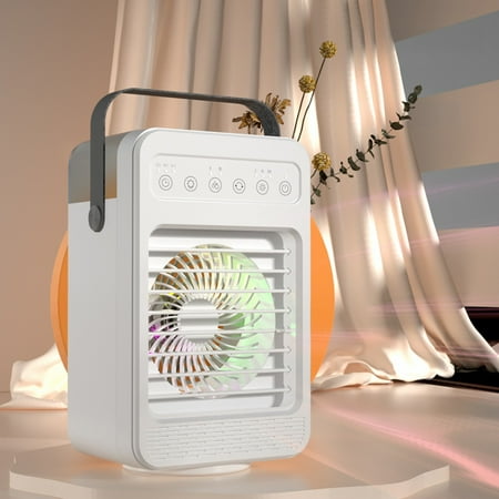 

Evaporative Air Cooler for Room Personal Air Conditioner Cooling Fan 4 Wind Speed 7 Color Light 2 Cool Air Spray 3 in 1Portable Air Conditioner for Room/Office