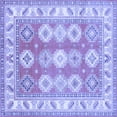 thumbnail image 1 of Ahgly Company Indoor Square Geometric Blue Traditional Area Rugs, 3' Square, 1 of 4
