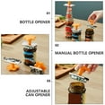 thumbnail image 3 of OUNONA 2Pcs Adjustable Stainless Steel Bottle Can Opener Smooth Rotation Orange for Kitchen, 3 of 8