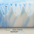 MAXYOYO 2 Inch Cooling Memory Foam Mattress Topper Twin, Egg Crate