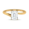 thumbnail image 4 of Rosec Jewels Certified Moissanite Emerald Cut Engagement Ring 2 Ct - Moissanite Solitaire Ring (6X8 mm, D-VS1 Quality), 10K Yellow Gold, US 3.00, 4 of 8