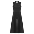 thumbnail image 6 of Alvivi Womens Lyrical Ballet Dance Costume Sleeveless Flowy Tulle Leotard Dresses Black S, 6 of 7
