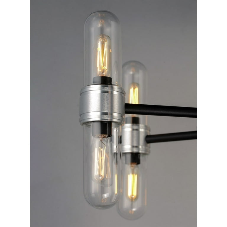 Maxim 21706CLBKAL 26 in. Dual 12 Light Black & Brushed Maxim 21706CLBKAL 26 in. Dual 12 Light Black & Brushed