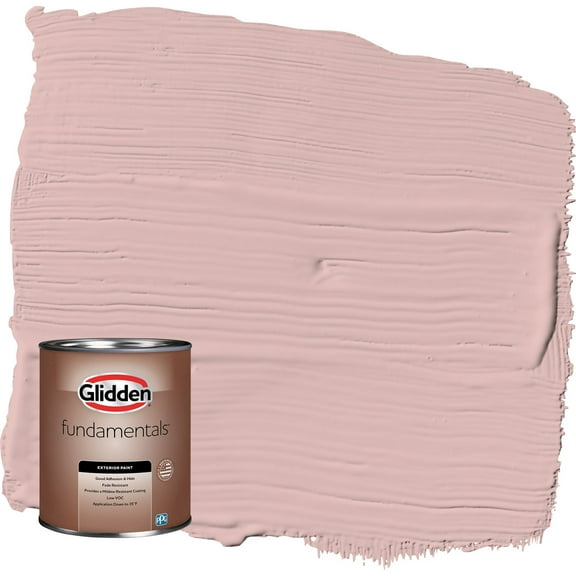 Glidden Fundamentals Rose Hip / Pink Flat Exterior Paint, 1 Gallon