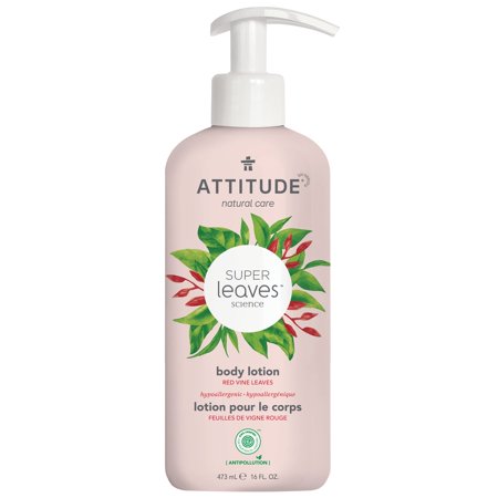 Attitude Body Lotion, Ewg Verified, Plant And Mineral-Based Ingredients, Vegan And Cruelty-Free Beauty Products, Red Vine Leaves, 16 Fl Oz.