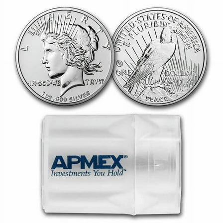 1 oz Silver Round - Peace Dollar (20-Count Tube)