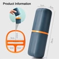 thumbnail image 2 of Toothbrush Travel Case Multifunction Toothbrush Holder And Cup Easy Carrying for Trip, Camping Or Daily Use, 20*7*6cm, 2 of 5