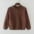 thumbnail image 2 of Gvdentm Girls Sweater Cardigan Unisex Boy' Girls' Cardigans Sweater V-Neck Long Sleeve Button Solid Cotton Knit Sweaters(Coffee,3-4 Years), 2 of 4