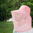 thumbnail image 4 of Mosquito Net Head Hat with Sun Protection - Foldable Mesh Bee Hat for Outdoor Camping, Gardening, and Hiking, Pink, 4 of 4