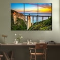 thumbnail image 2 of TISHIRON 3PCS Framed Canvas Wall Art Set,36"x24" California Bixby Creek Bridge at Dusk Canvas Art Decor, 2 of 7