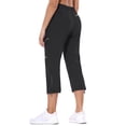thumbnail image 7 of Baleaf Women's Hiking Cargo Capris Outdoor Lightweight Water Resistant Pants UPF 50 Zipper Pockets Black Size L, 7 of 7