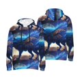 thumbnail image 6 of Bingfone Moonlit Blue Wolf Men's Drawstring Hoodie Long Sleeve Pocket Sweatshirts-Medium, 6 of 6