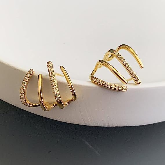 Claw Earrings for Women 14k Gold Plated Claw Earrings Cuff