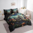 thumbnail image 3 of Feelyou Cat Kitten Twin Bedding Sets 7-Piece, Mushroom Stars Galaxy Bedding Comforter Set, 3 of 8