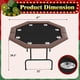 thumbnail image 5 of Foldable 8-player professional poker mesa con collapsible legs y cup holders: ideal para para texas holdem, blackjack, y home game nights, 5 of 8