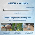 thumbnail image 6 of 1500-Count Black Cable Ties 8 Inch - Heavy-Duty Nylon Zip Ties for Indoor/Outdoor Use, Weather-Resistant Wire Organizer for Home, Garden & Holiday Decor, 6 of 8